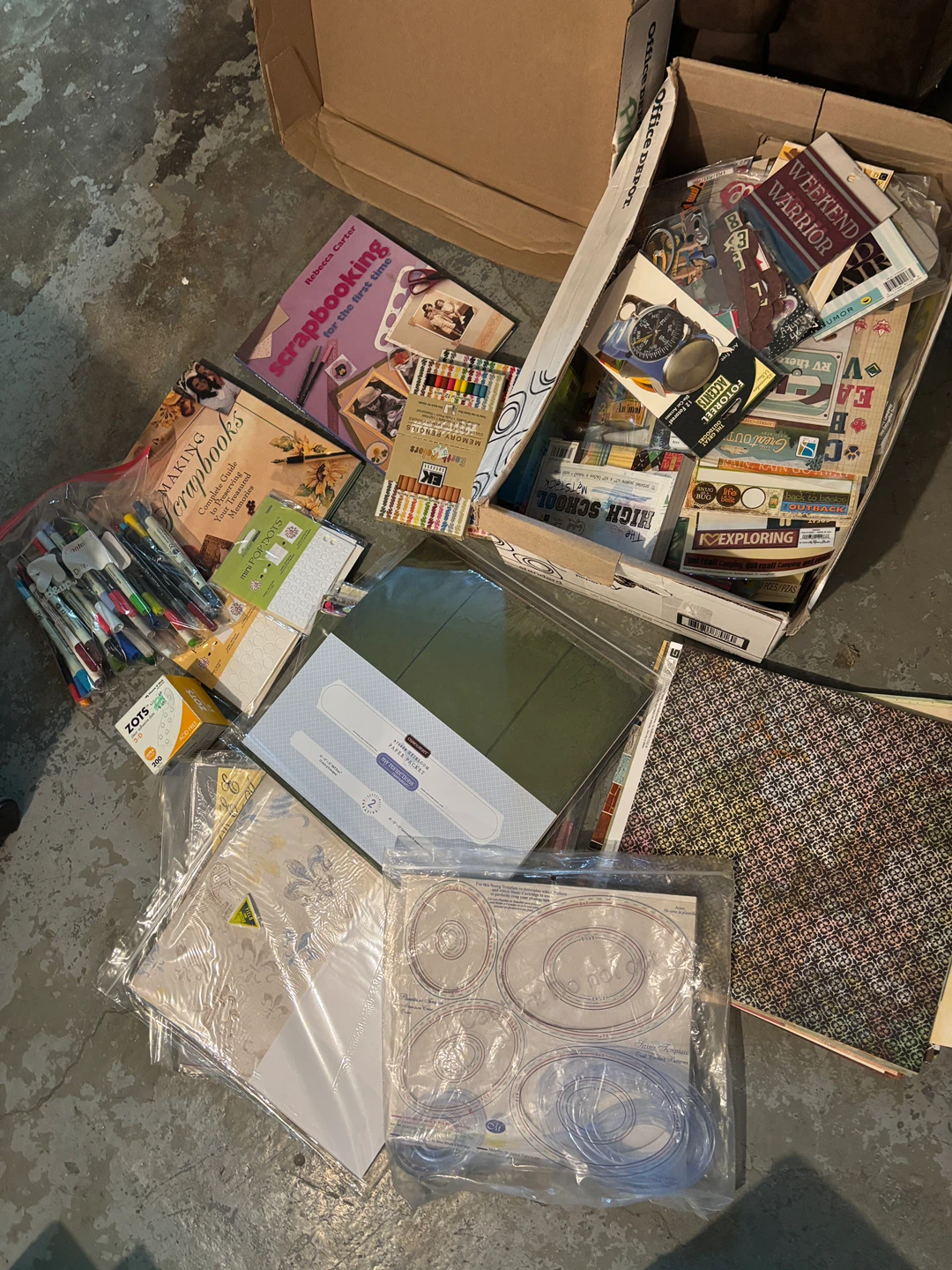 Assorted Scrapbooking Supplies