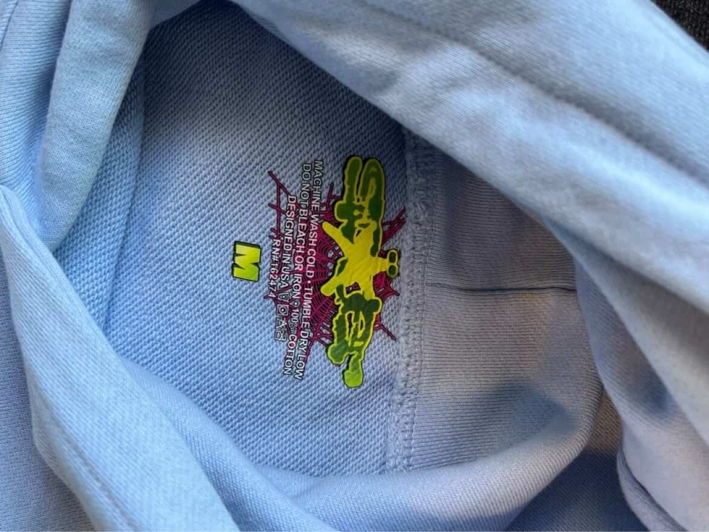 Spider Worldwide Hoodie Light Blue Size Medium - photo 2