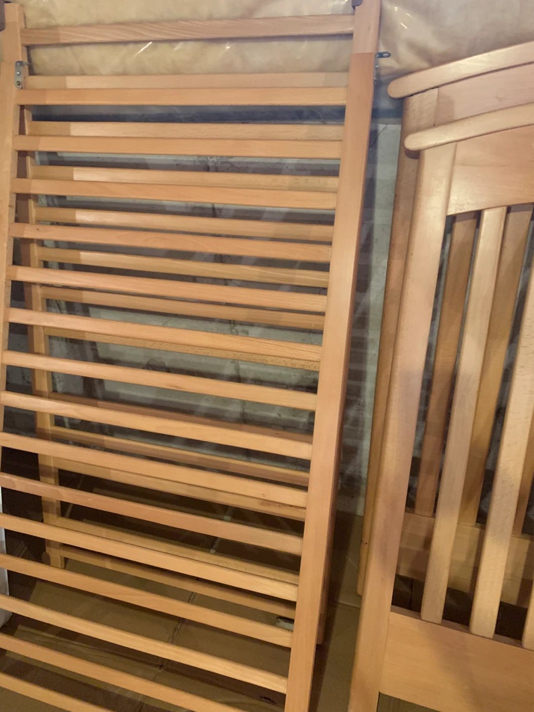 Wooden Crib Bed Frame with Mattress - photo 5