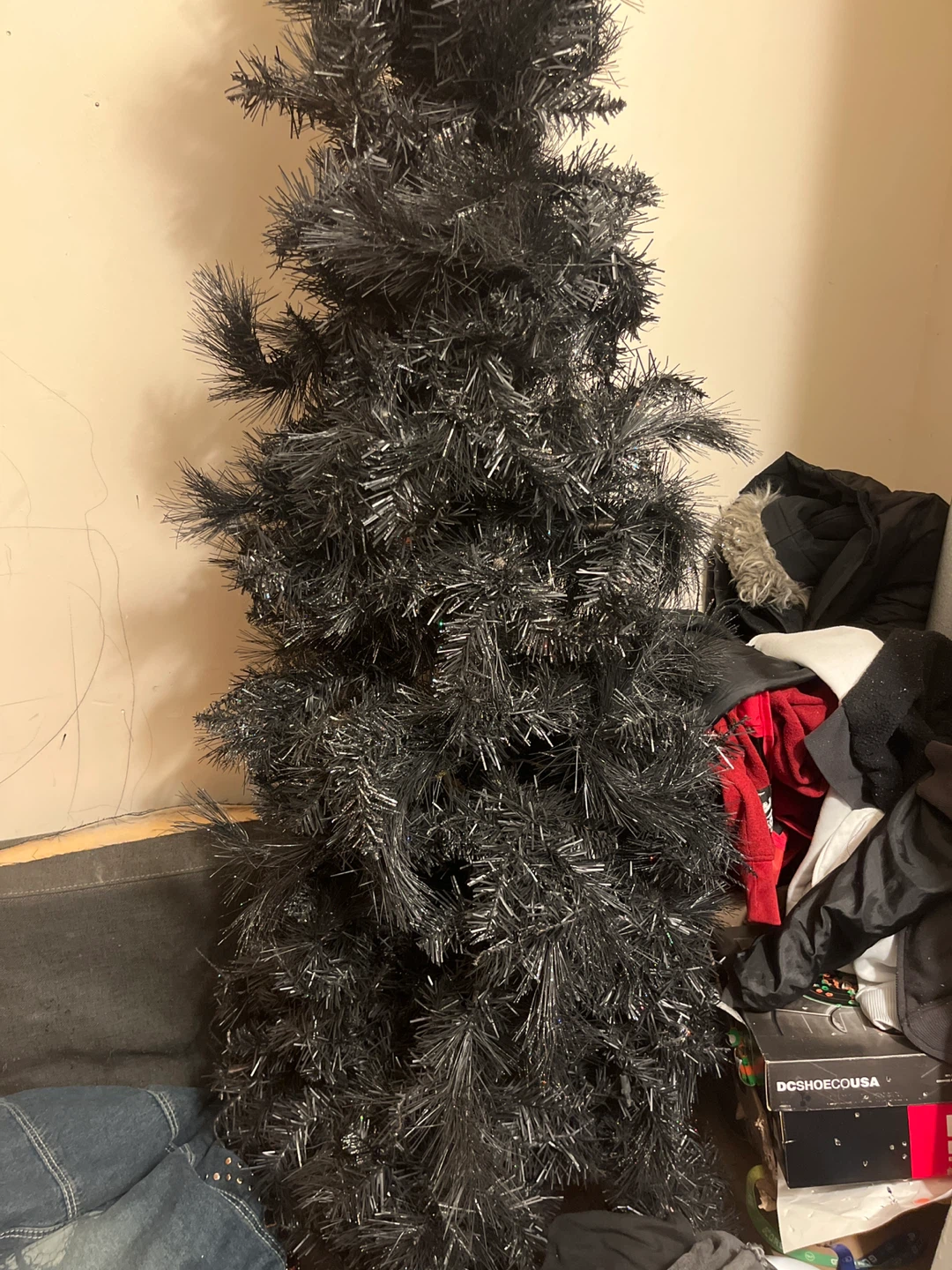 Black Artificial Christmas Tree