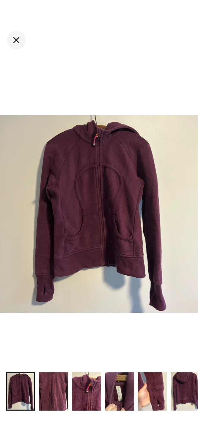 Lululemon Burgundy Hoodie Size 8