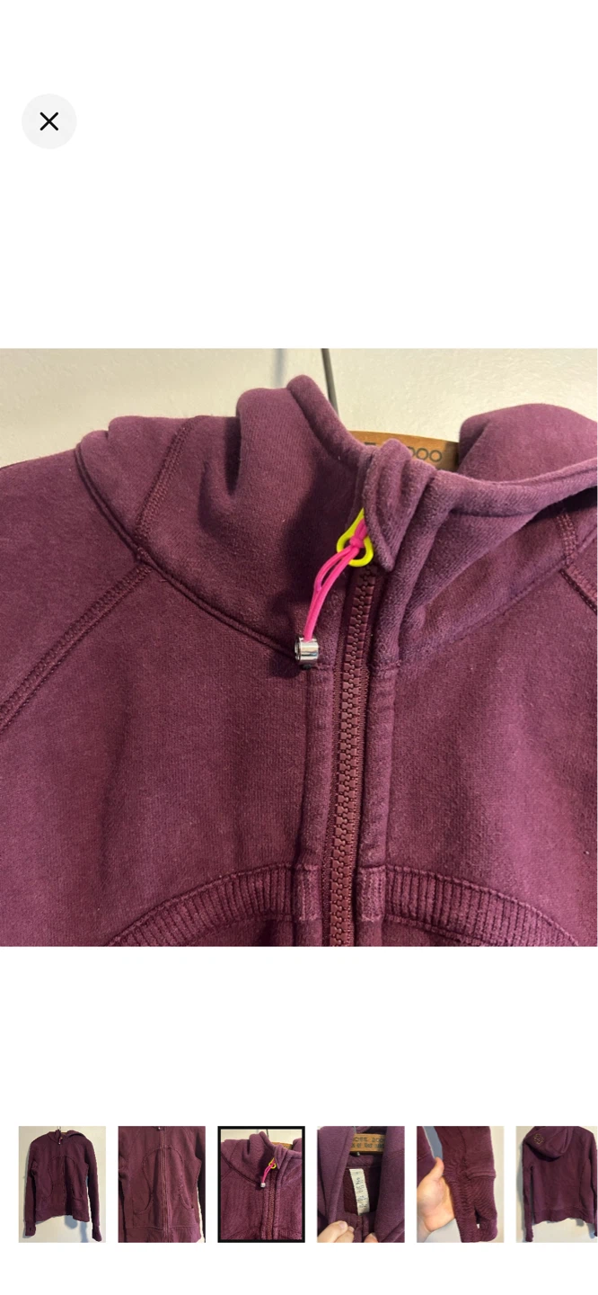 Lululemon Burgundy Hoodie Size 8 - photo 3