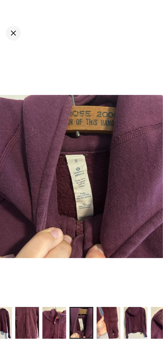 Lululemon Burgundy Hoodie Size 8 - photo 4