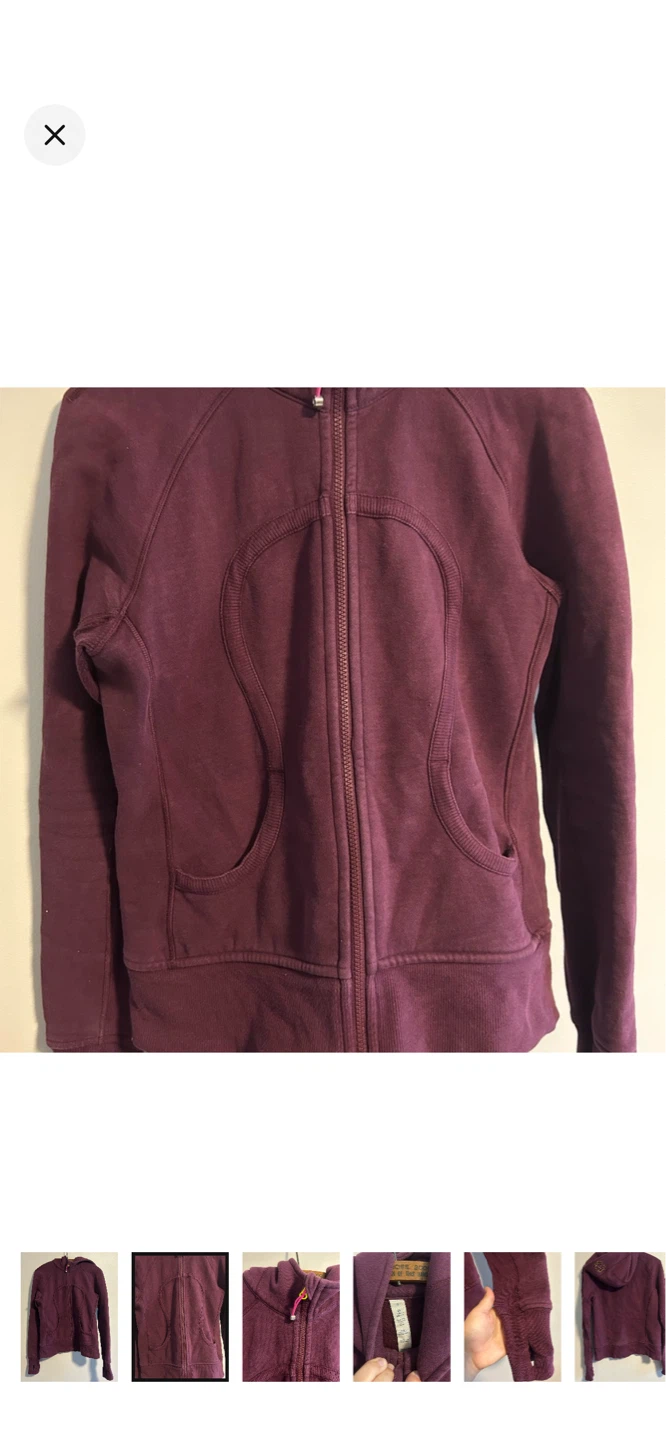 Lululemon Burgundy Hoodie Size 8 - photo 2