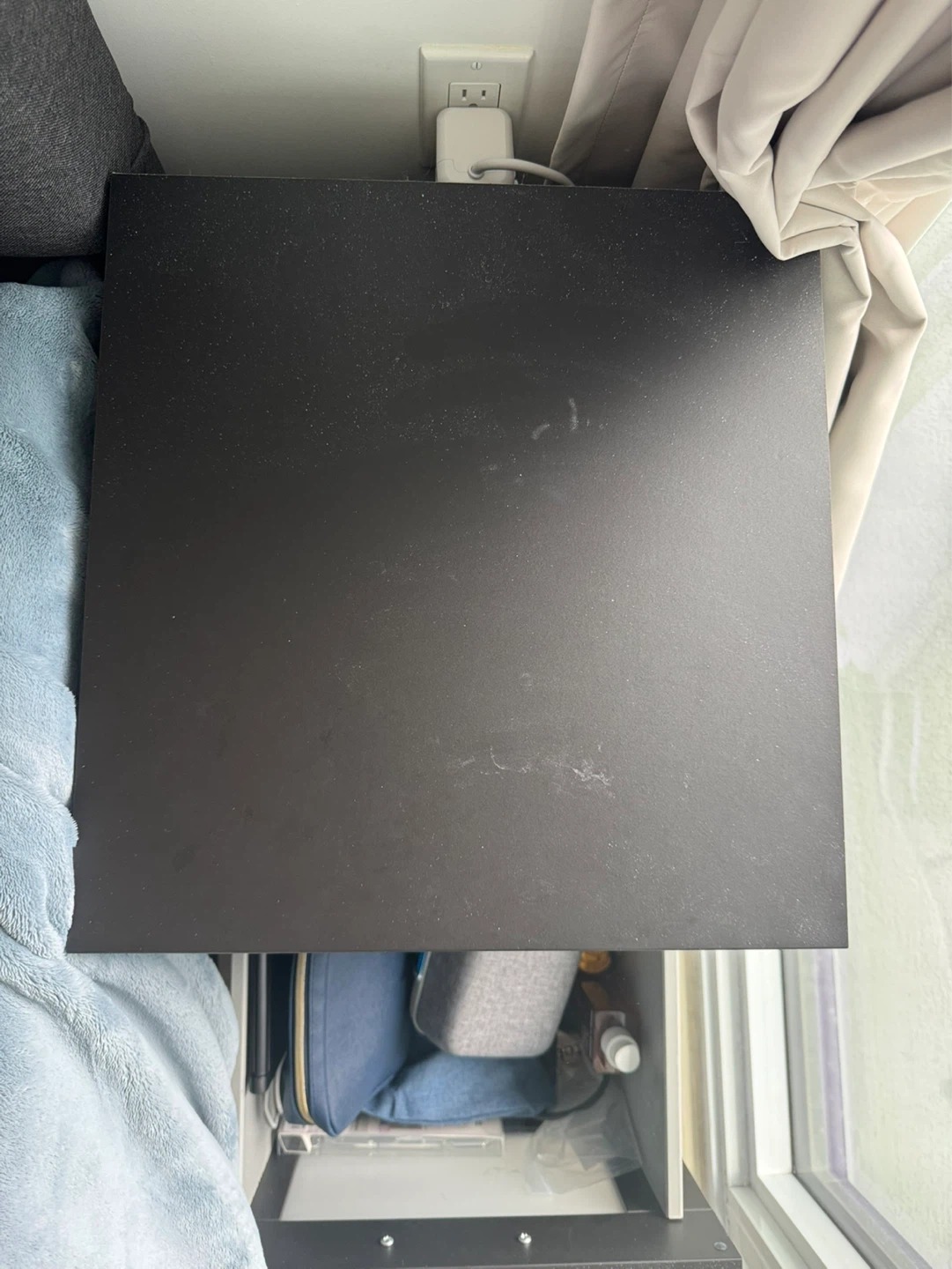 Black end table with drawer - photo 2