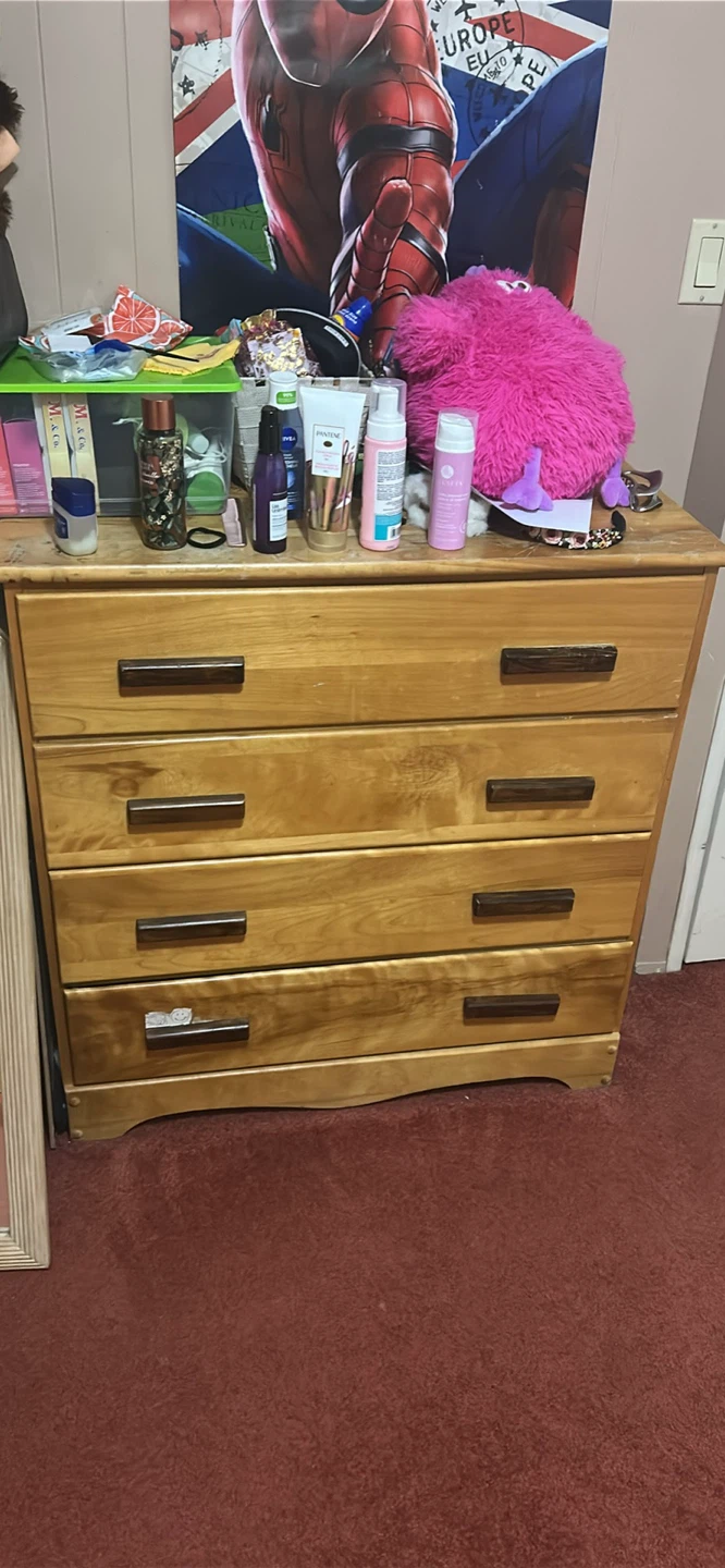 Wooden 4-Drawer Dresser