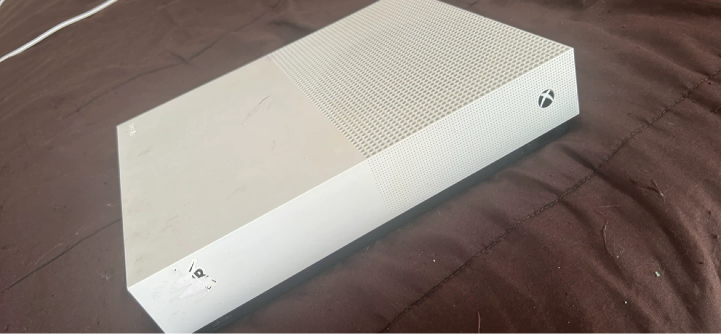 Xbox One S Console with Headphones and Cables