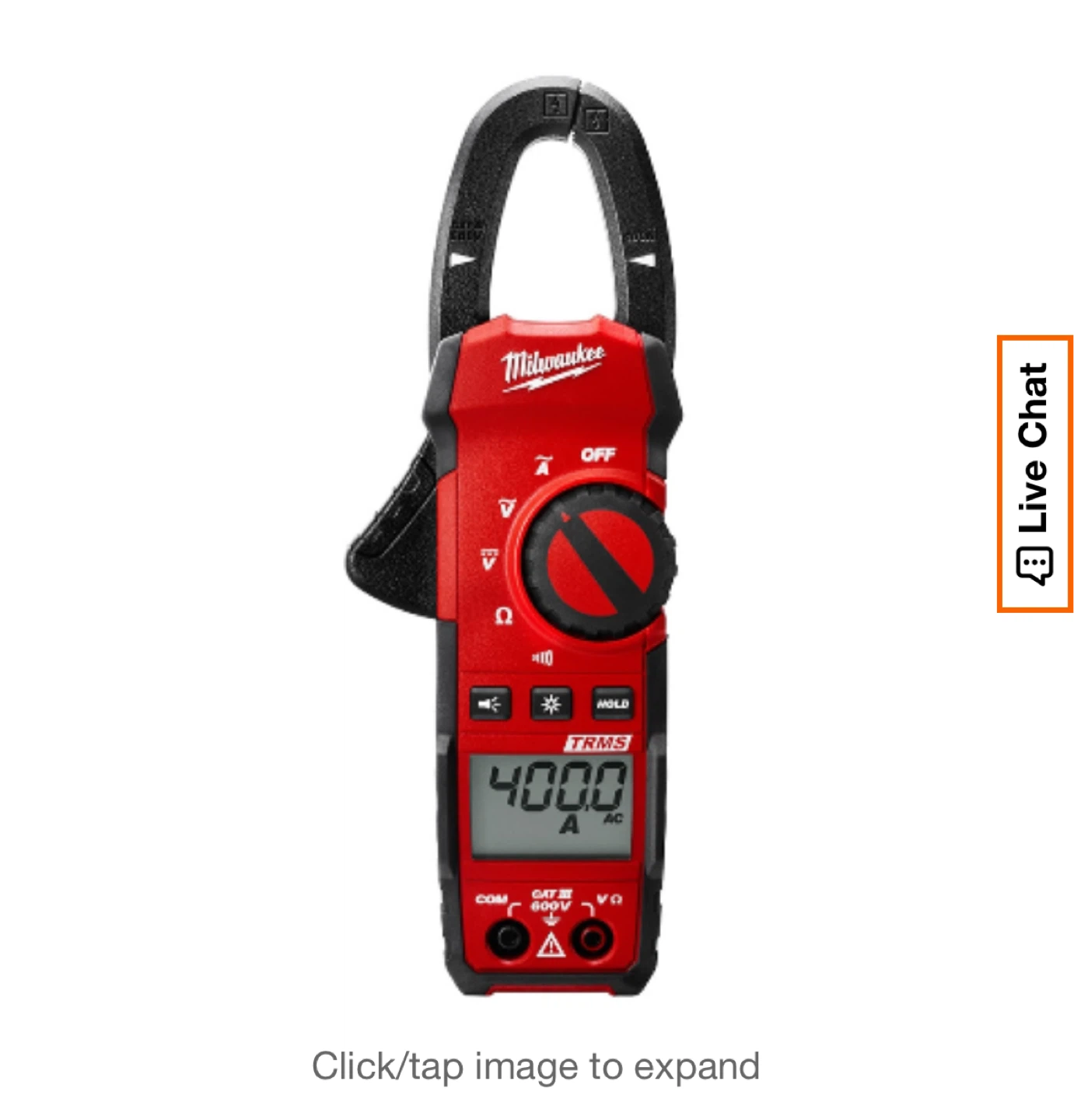 Milwaukee TRMS Clamp Meter 4000A AC