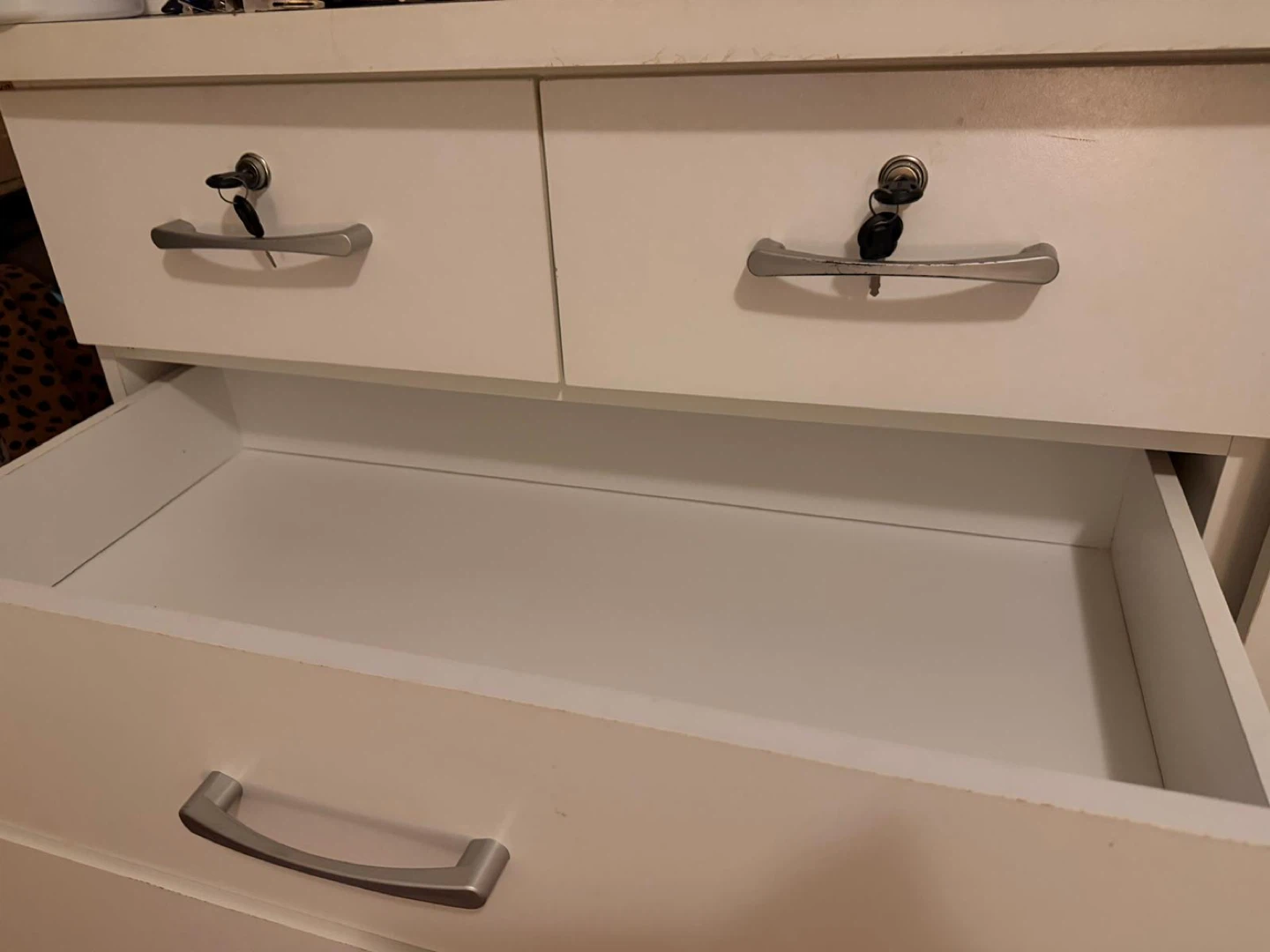 White Tall Dresser with Cabinet - photo 5