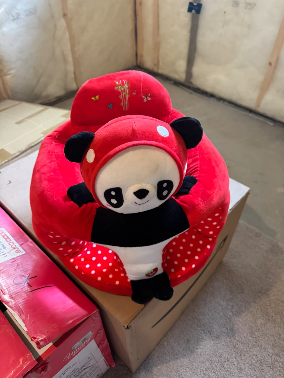Red Panda Plush Baby Support Seat - photo 2