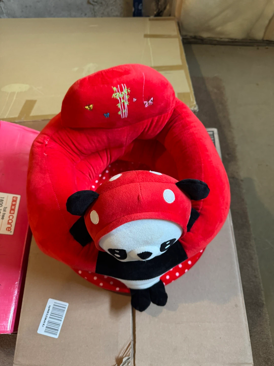 Red Panda Plush Baby Support Seat