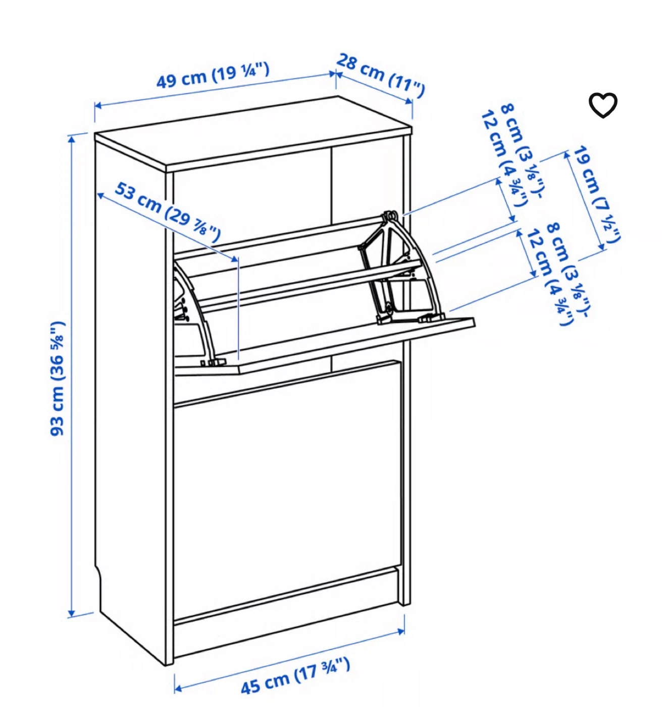 IKEA Shoe cabinet with 2 compartments - photo 3