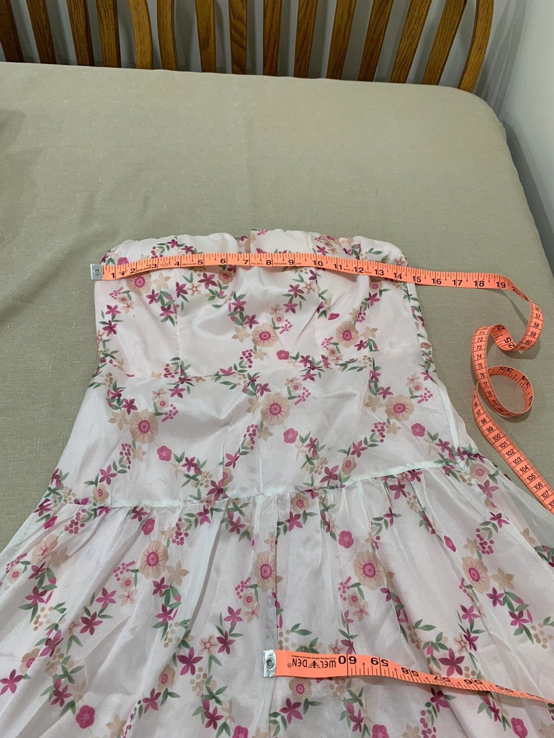 Pink Floral Strapless Mini Dress - photo 5