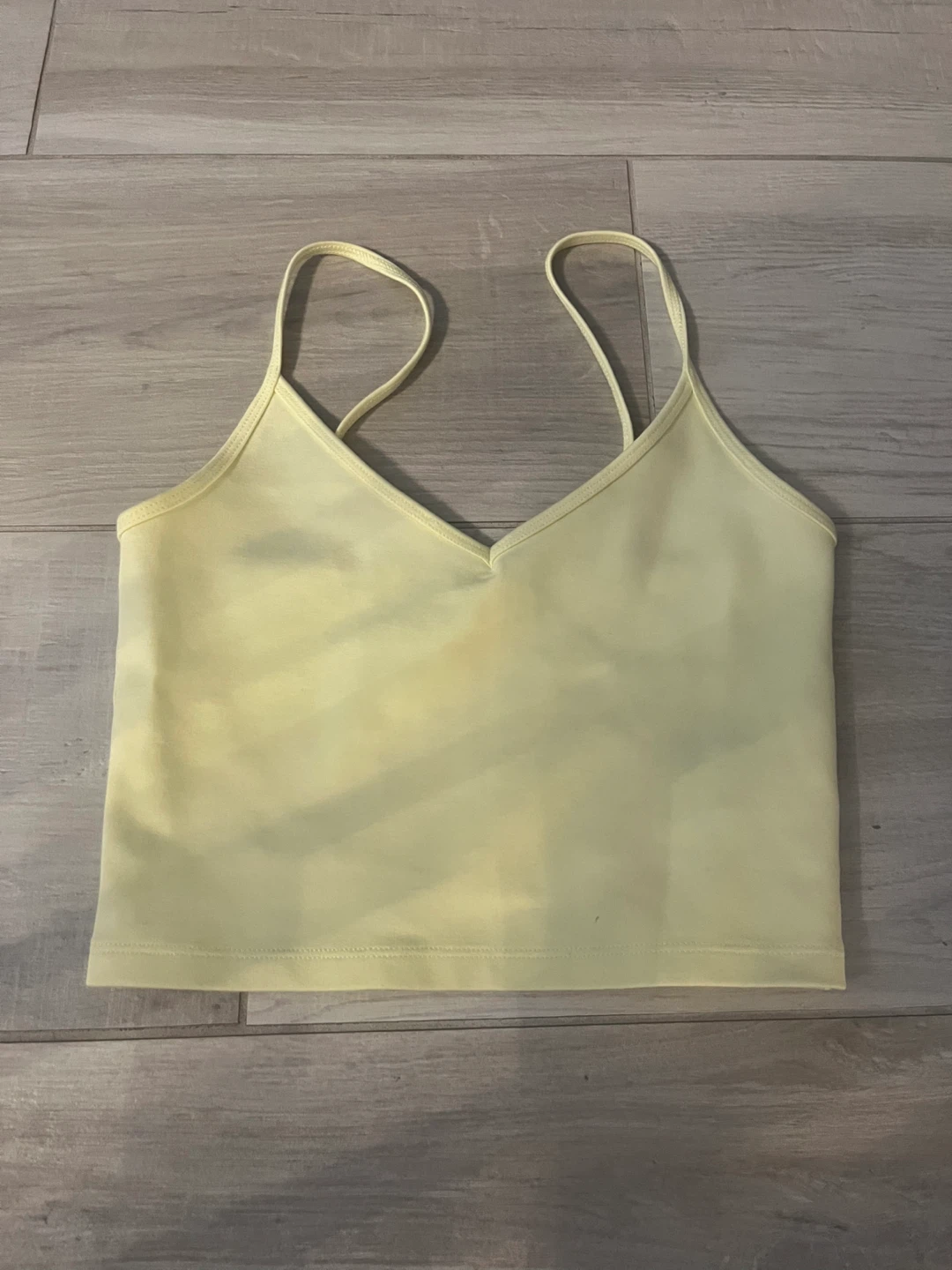 Light Yellow Spaghetti Strap Tank Top