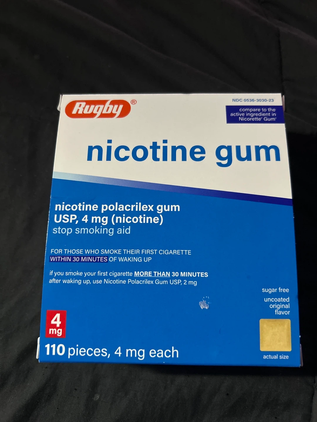 Rugby Nicotine Gum, 4 mg, 60 Pieces