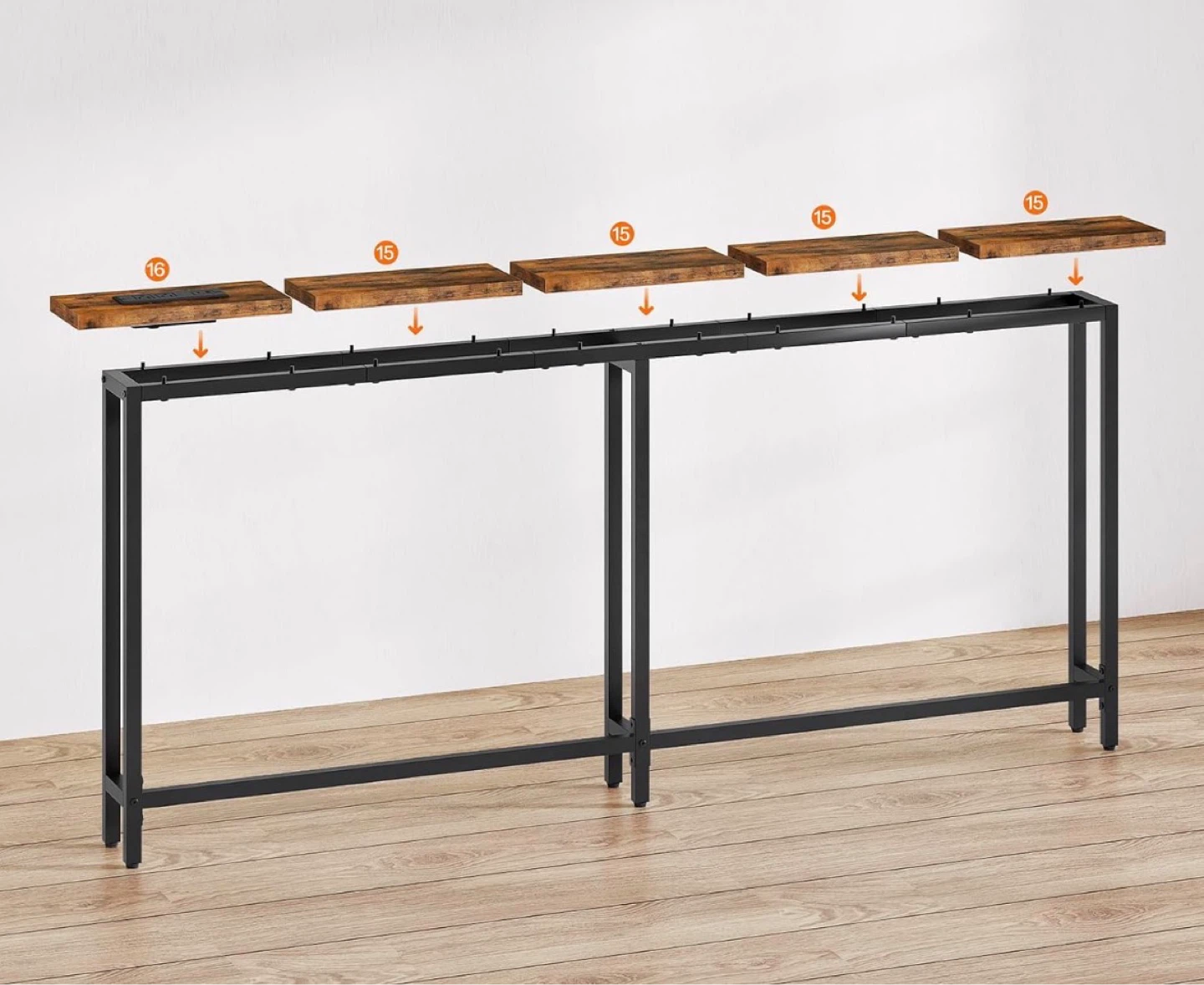 Sleek Console Table with Built-in Power Strip - photo 5