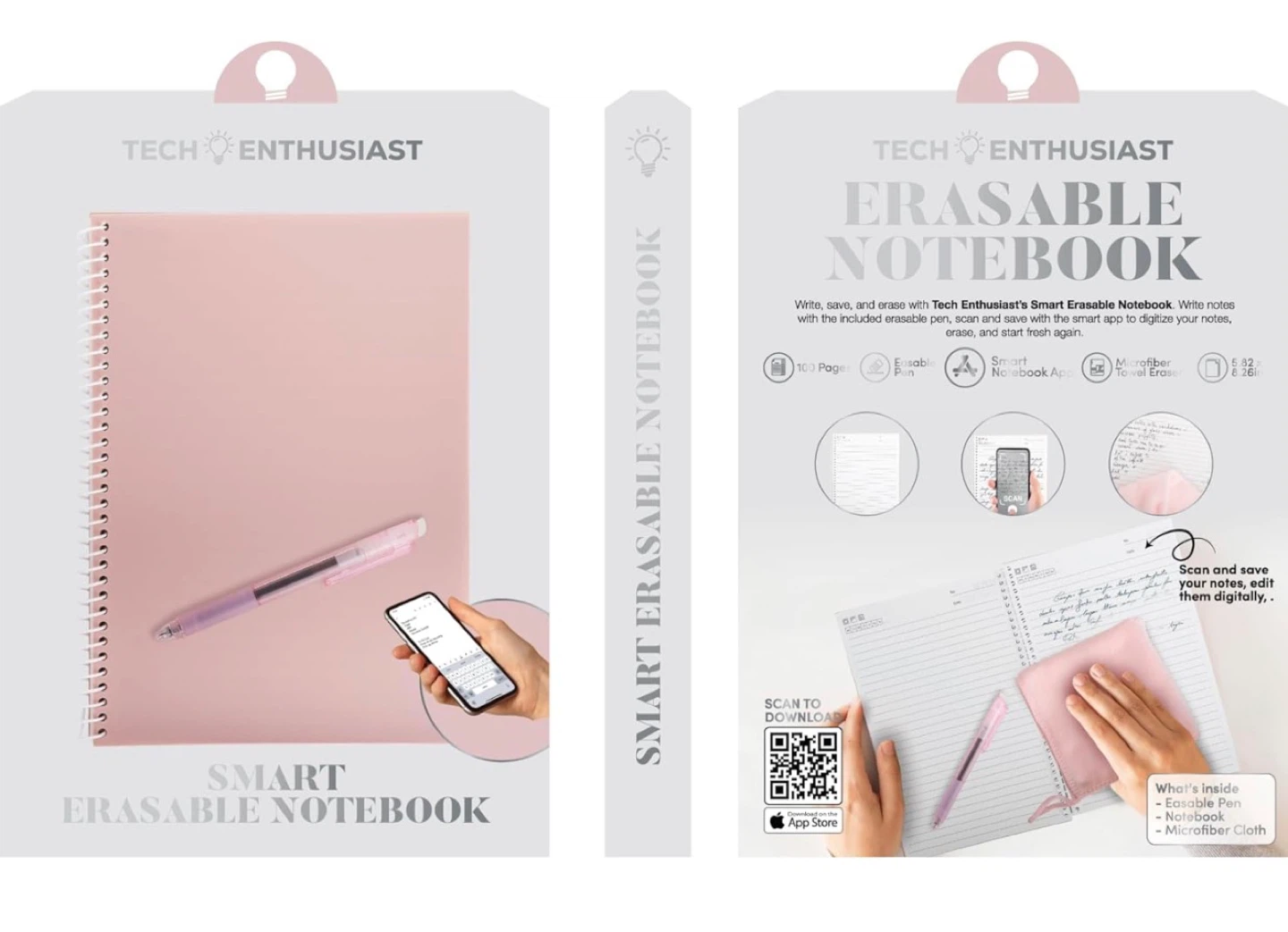 Smart Notebook with Pen and Microfiber Cloth - photo 3