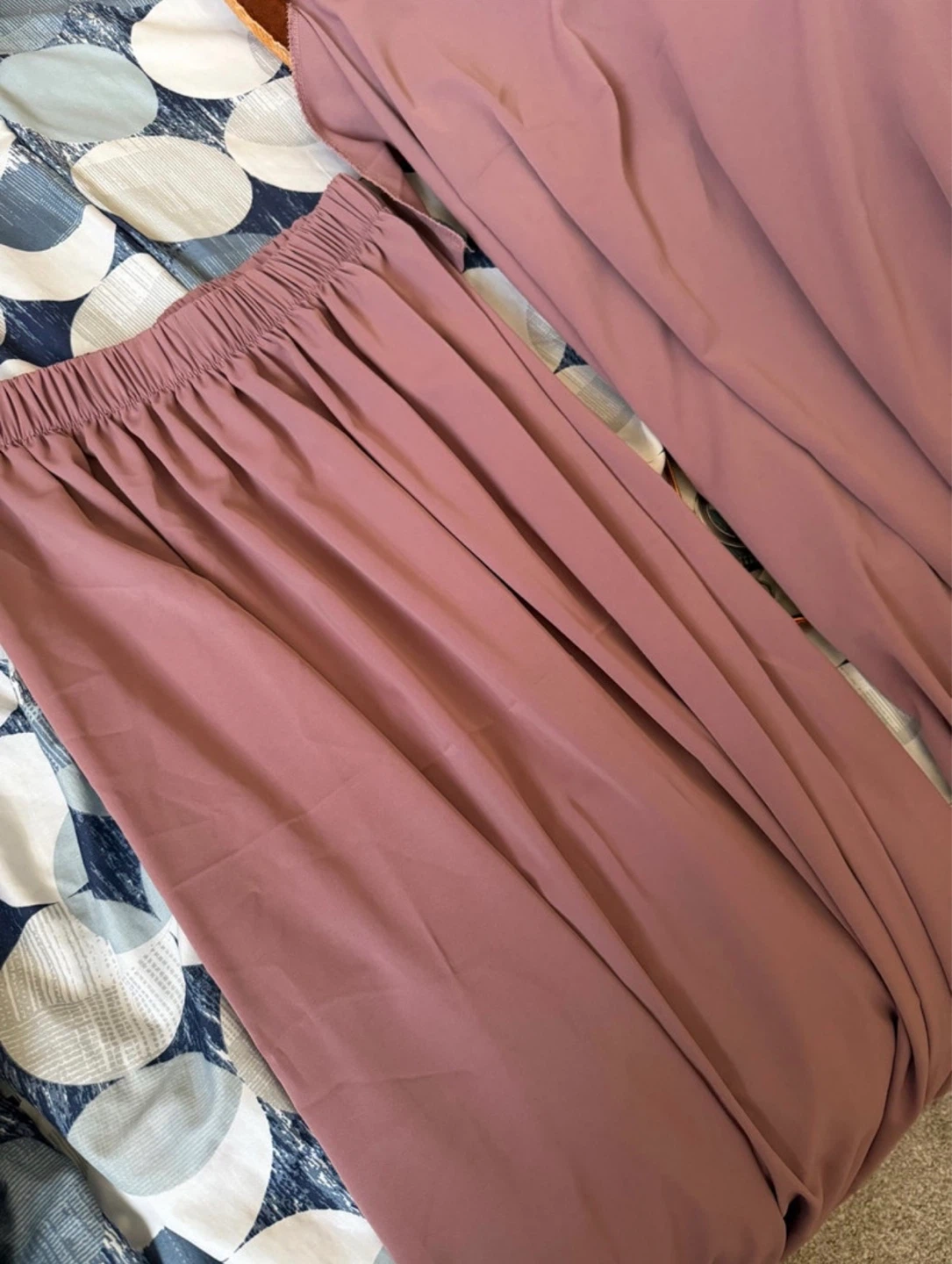 Women's Modest Abaya Set - Dusty Rose - photo 2