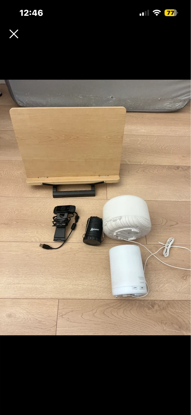 Lot of 2 Diffusers, Webcam, and Book Stand