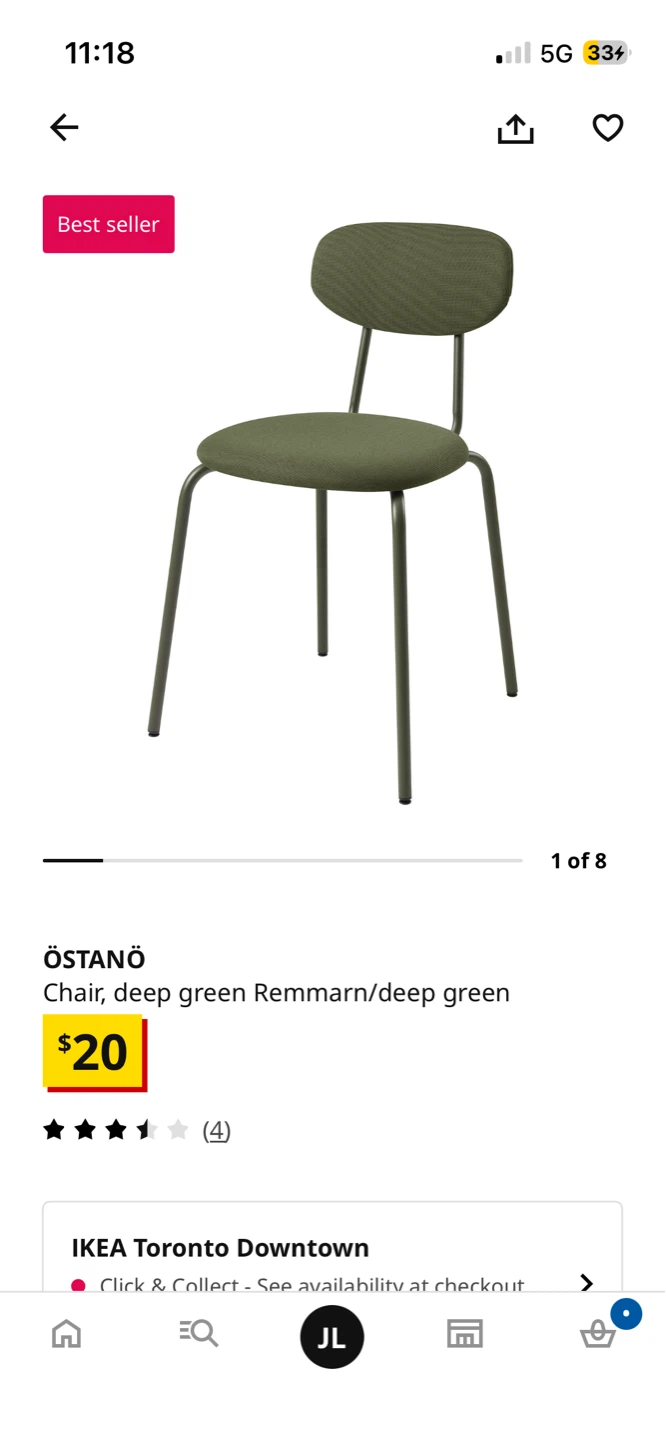 IKEA ÖSTANÖ Chair Deep Green