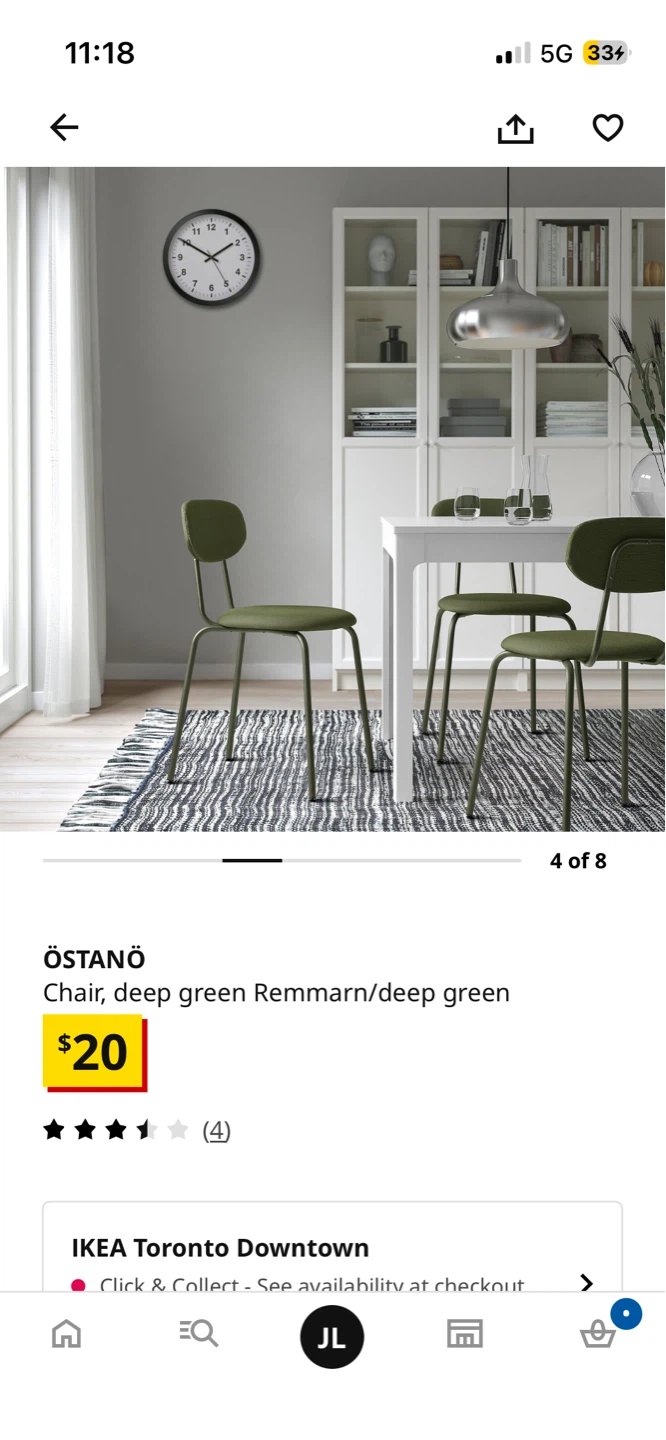 IKEA ÖSTANÖ Chair Deep Green - photo 2