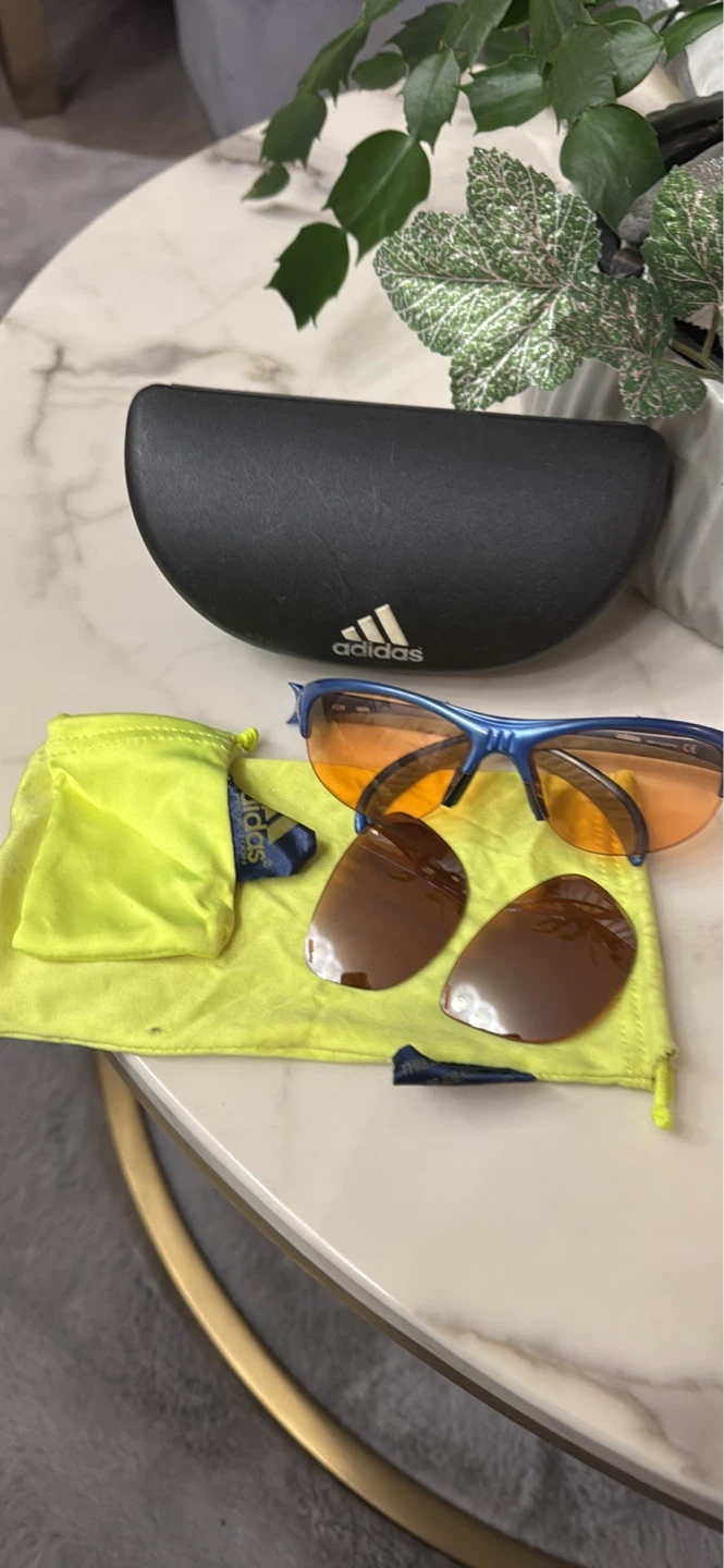 Adidas Blue Sports Sunglasses with Extra Lenses