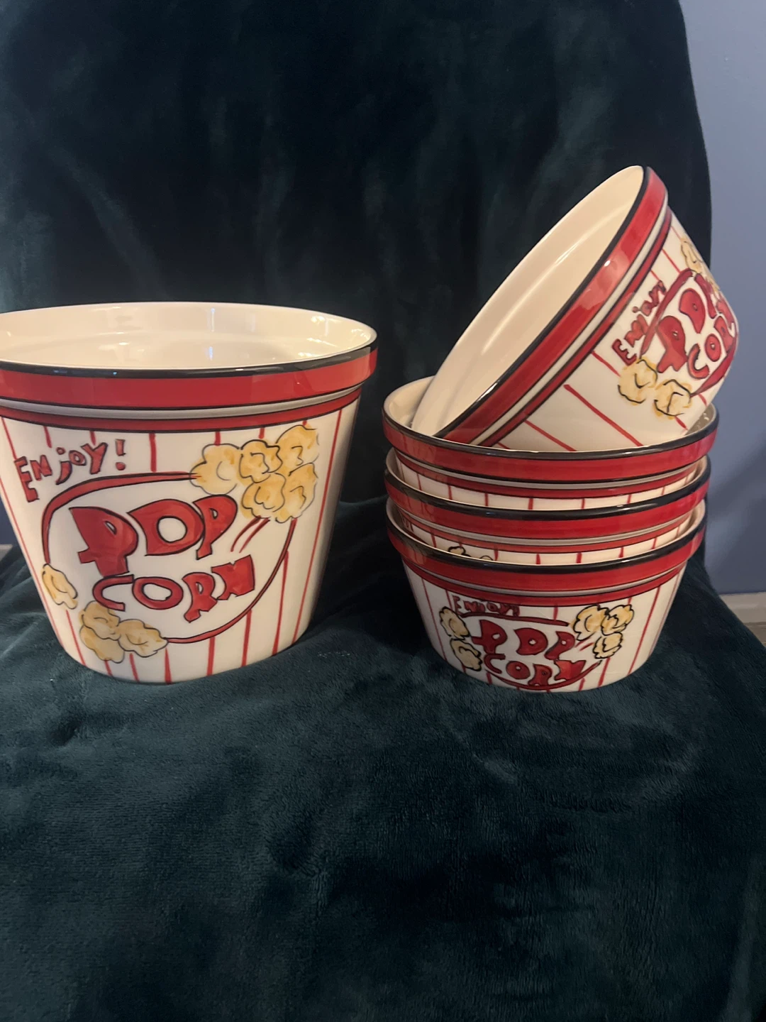 Popcorn Bowls Set - Large & Small