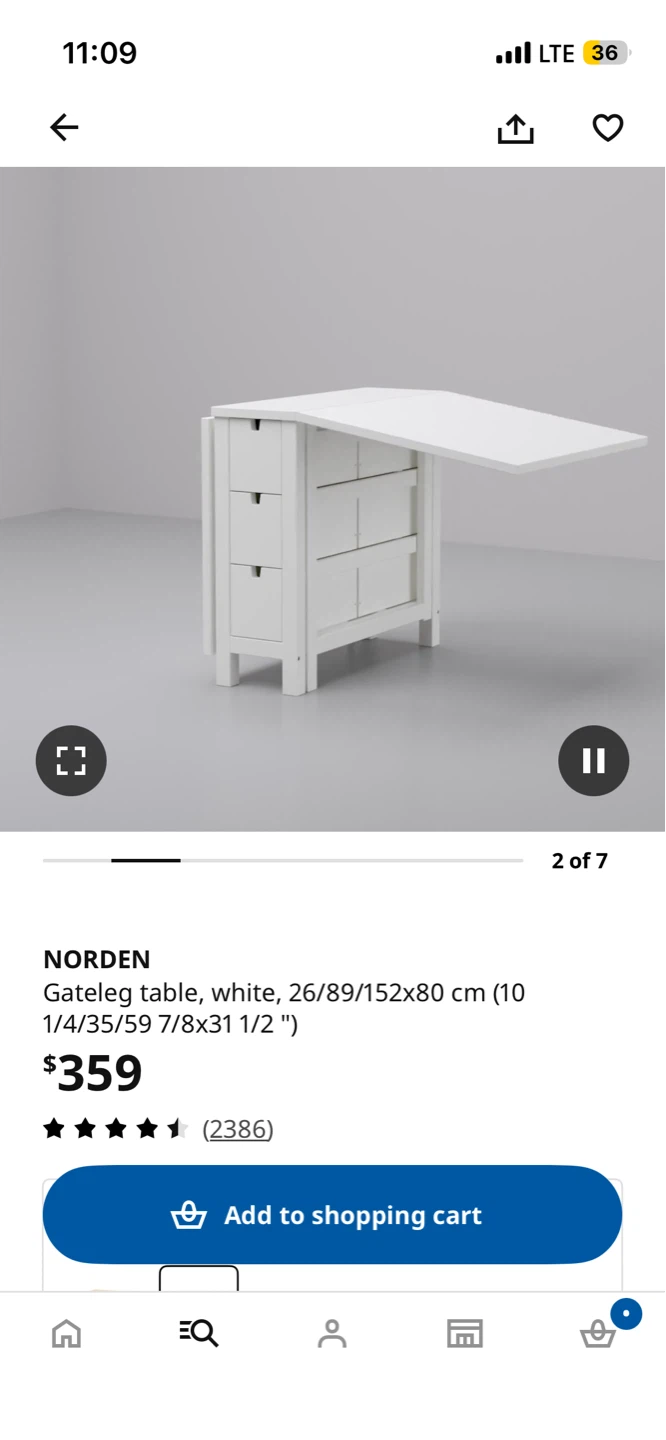 IKEA NORDEN Gateleg Table - photo 2