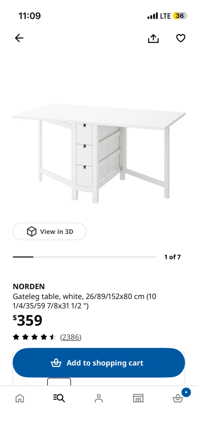 IKEA NORDEN Gateleg Table