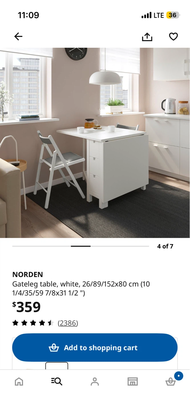 IKEA NORDEN Gateleg Table - photo 4