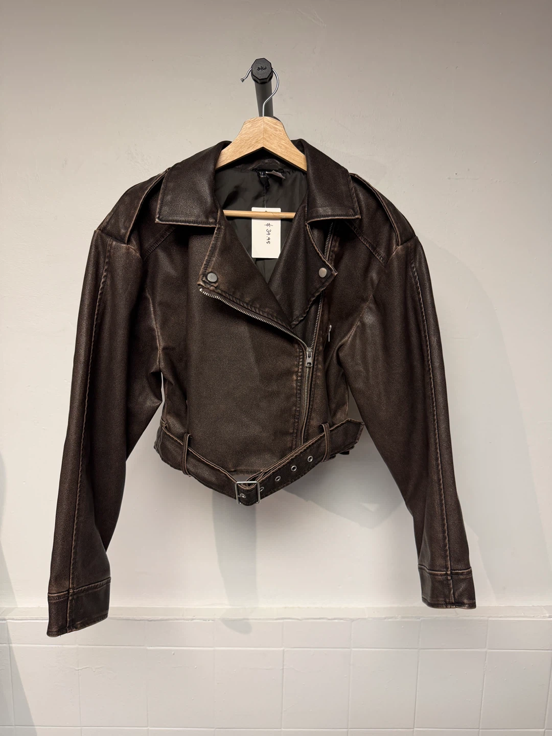 XNTRK Women's Black Faux Leather Moto Jacket - photo 3