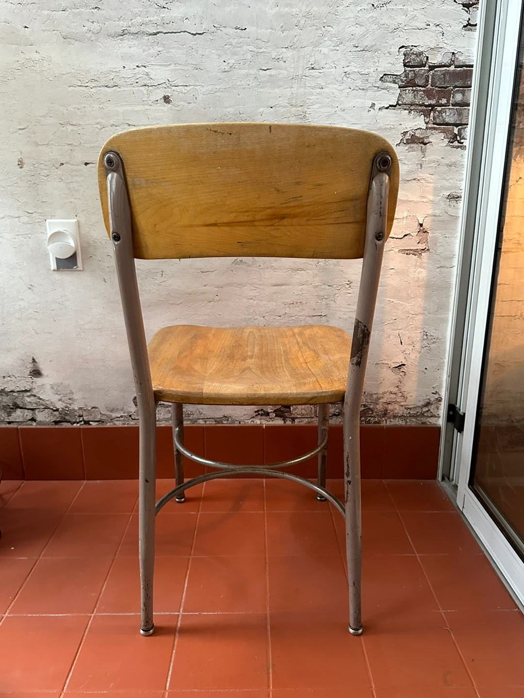 Mid-Century Heywood-Wakefield Maple Wood Steel Chair - photo 3
