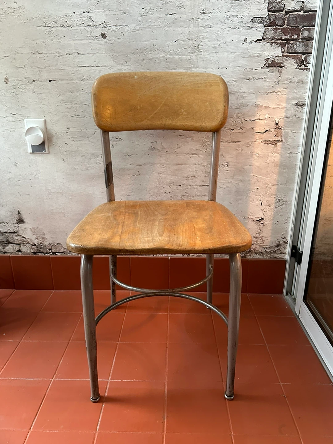 Mid-Century Heywood-Wakefield Maple Wood Steel Chair - photo 5