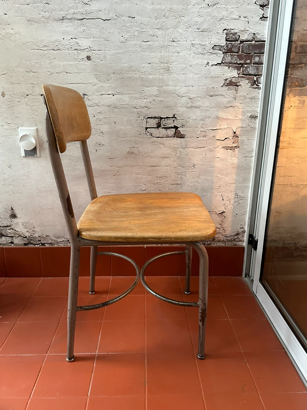 Mid-Century Heywood-Wakefield Maple Wood Steel Chair - photo 4