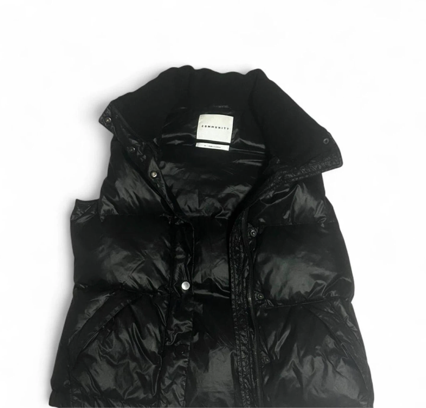 COMMUNITY Black Puffer Vest - XS