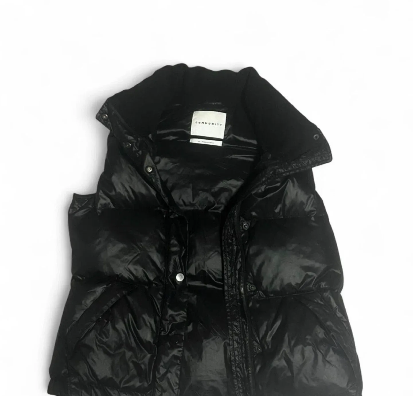 COMMUNITY Black Puffer Vest - XS