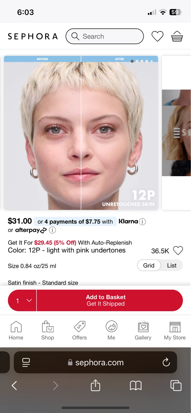 Sephora Best Skin Ever Foundation 12P Light 25ml - photo 3