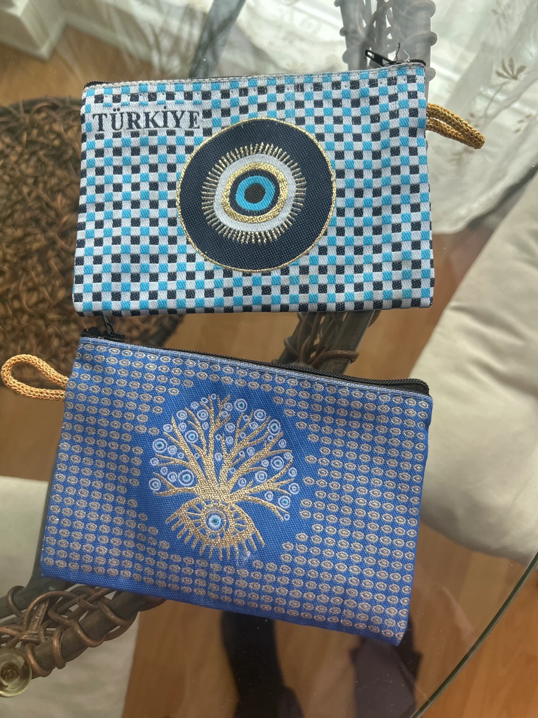 Two Turkish Evil Eye Coin Purses