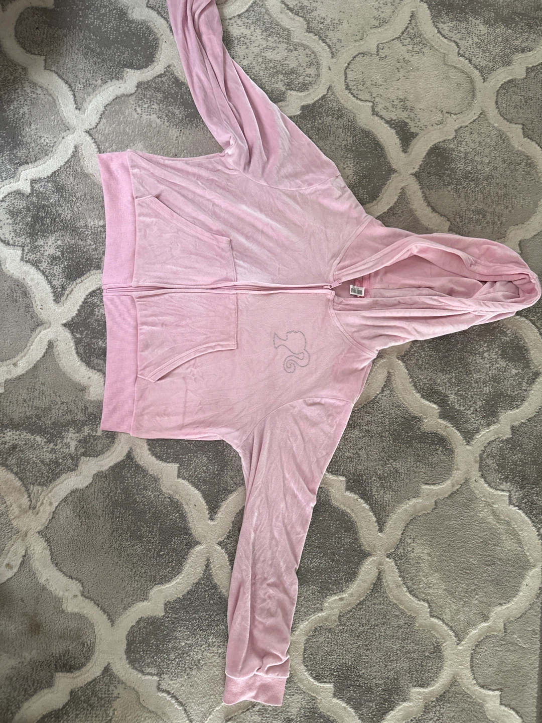 Pink Velour Barbie Tracksuit Set - photo 2
