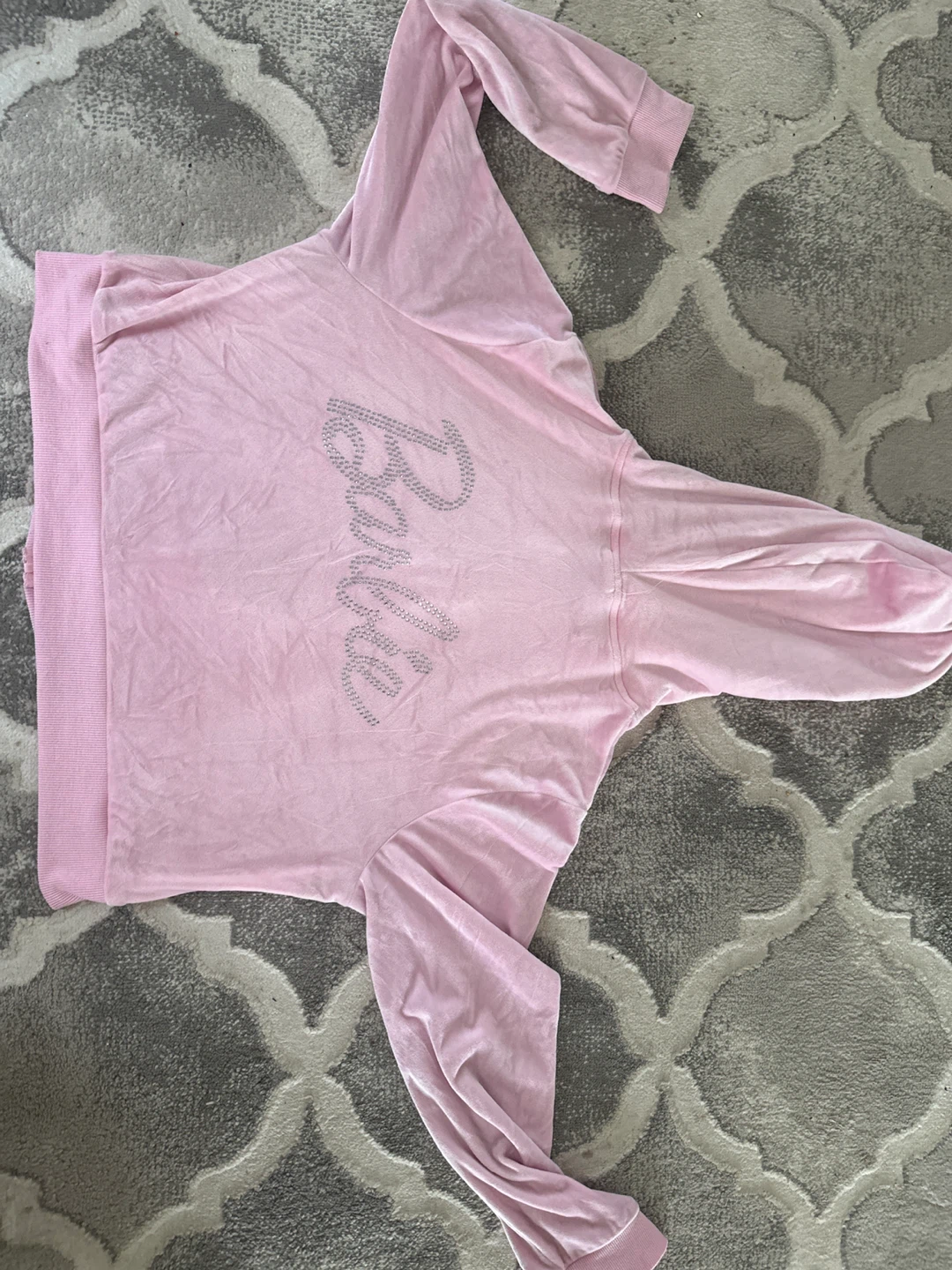 Pink Velour Barbie Tracksuit Set - photo 4