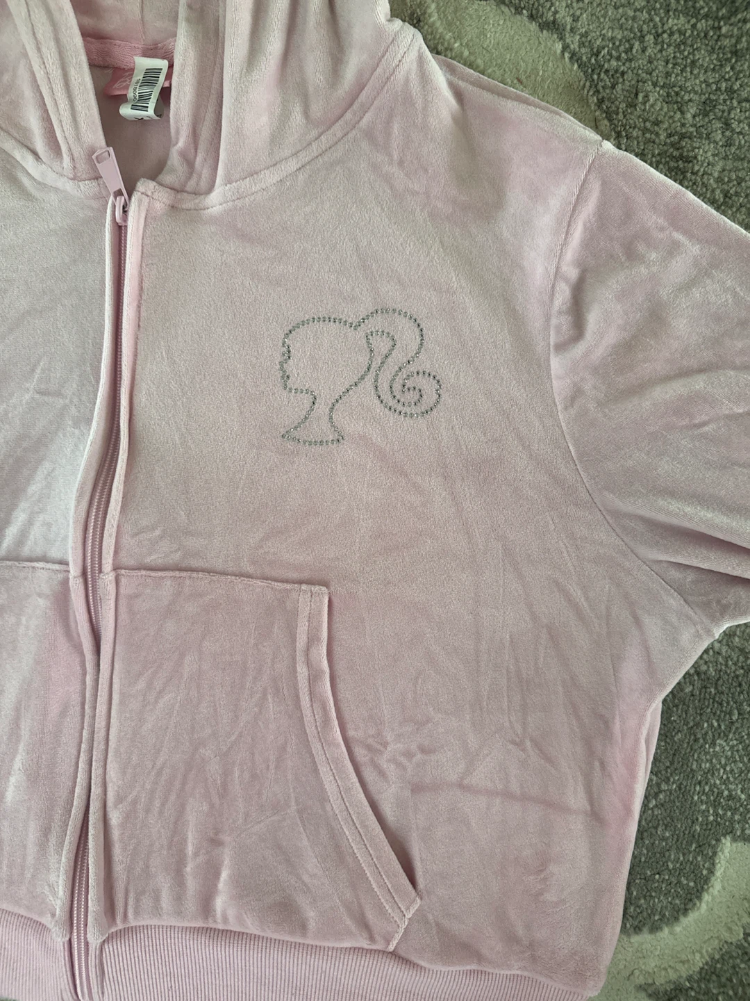 Pink Velour Barbie Tracksuit Set - photo 3