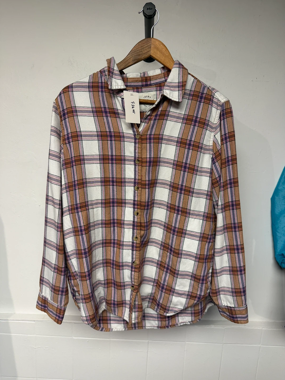 Old Navy Plaid Flannel Shirt - Size Medium - photo 3