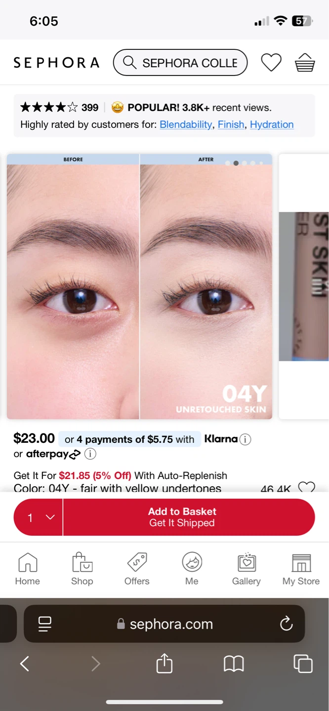 Sephora Best Skin Ever Multi-Use Concealer 04Y - photo 3