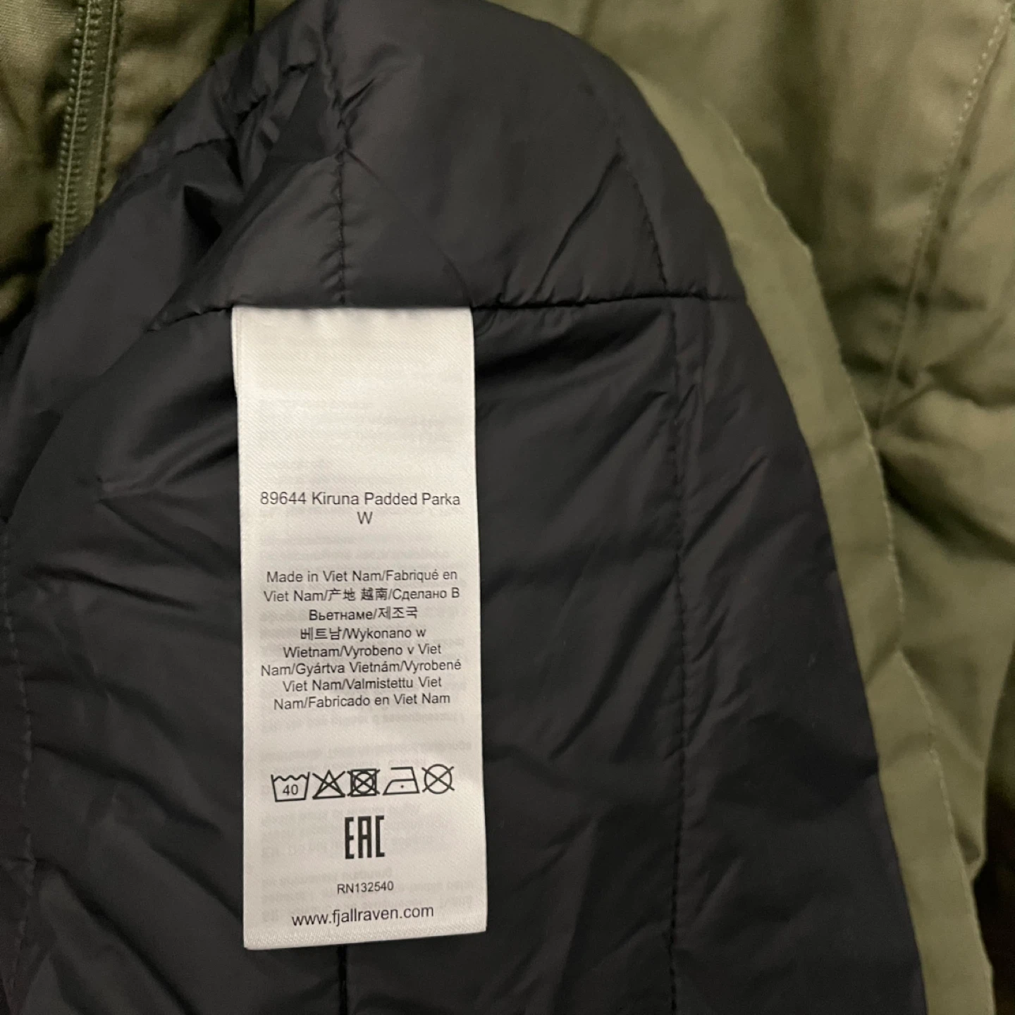 Fjällräven Kiruna Padded Parka - Olive Green - Size W - photo 5