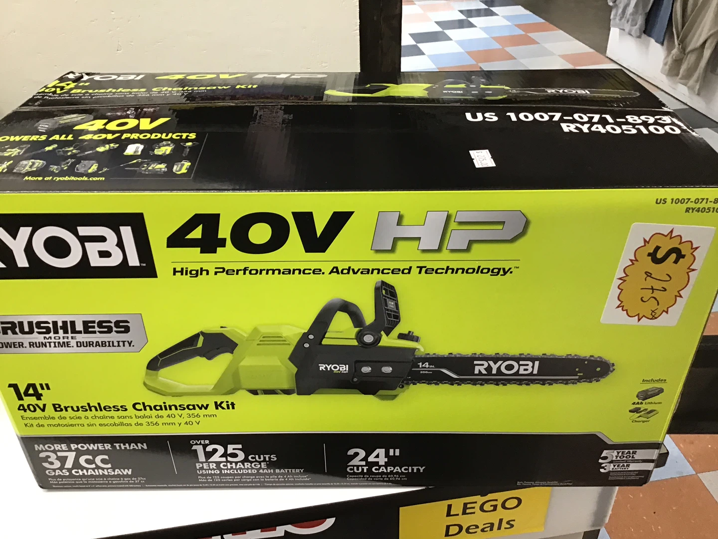 Ryobi 14" 40V Brushless Chainsaw Kit