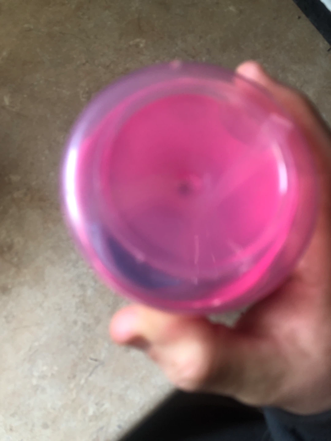 Pink and Blue Water Bottle with purple lid - photo 5