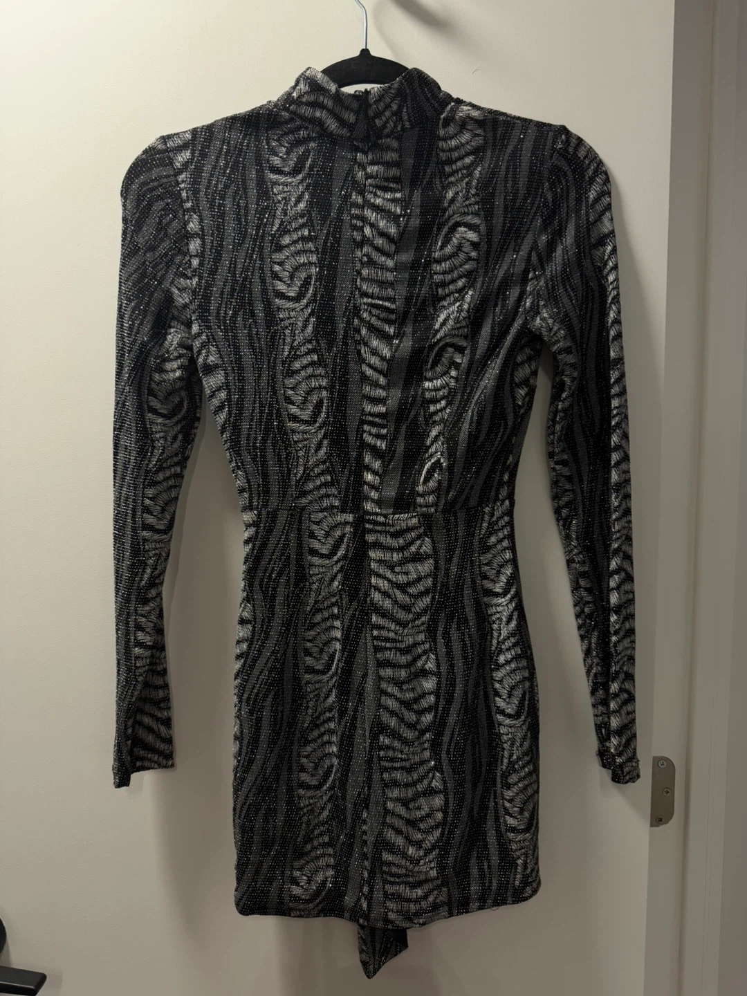 Sparkly Black and Silver Mini Dress size small - photo 2