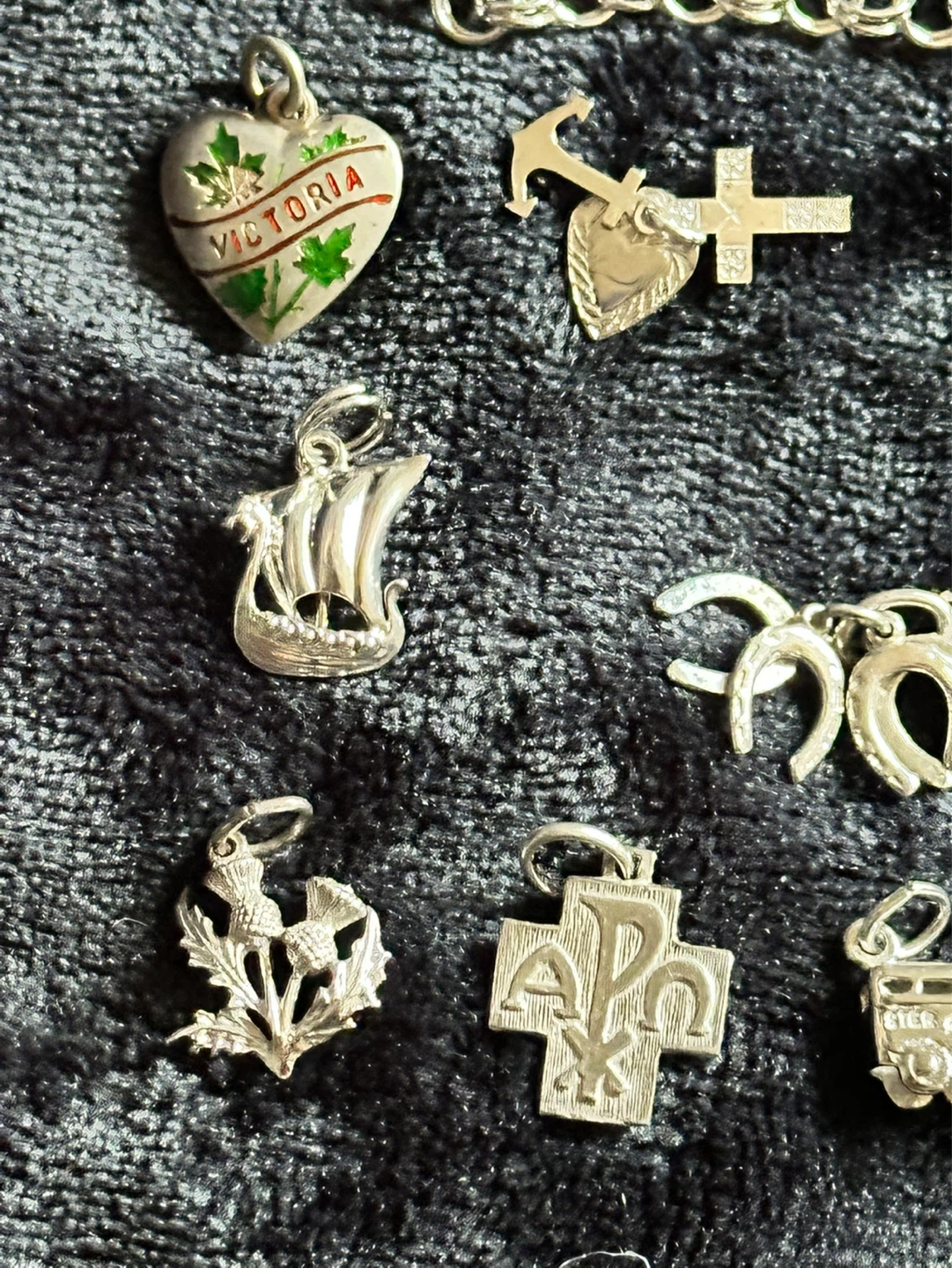 Vintage Sterling charms bracelet $25 each 3 for $60 - photo 3