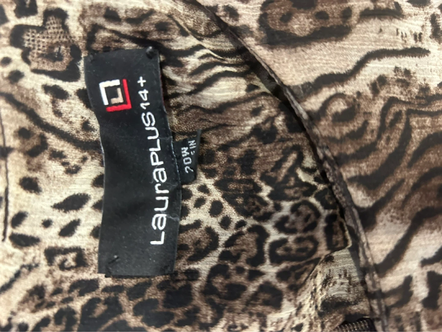 LauraPlus Women's Dress Size 14+ Leopard Print