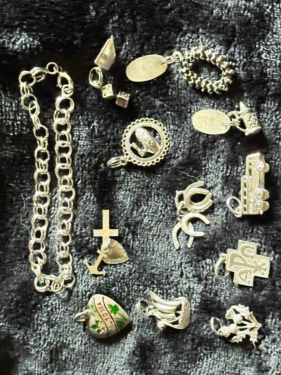 Vintage Sterling charms bracelet $25 each 3 for $60 - photo 5